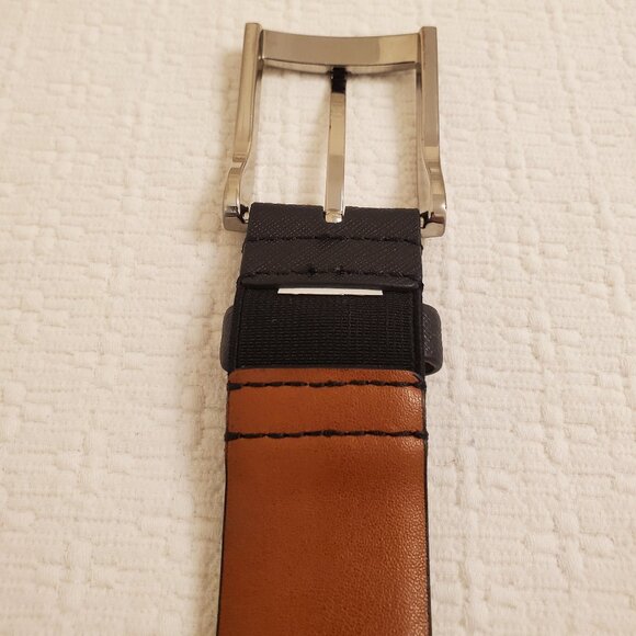 Van Heusen Mens Black Textured Synthetic Casual Dress Belt - 43” - Picture 8 of 11